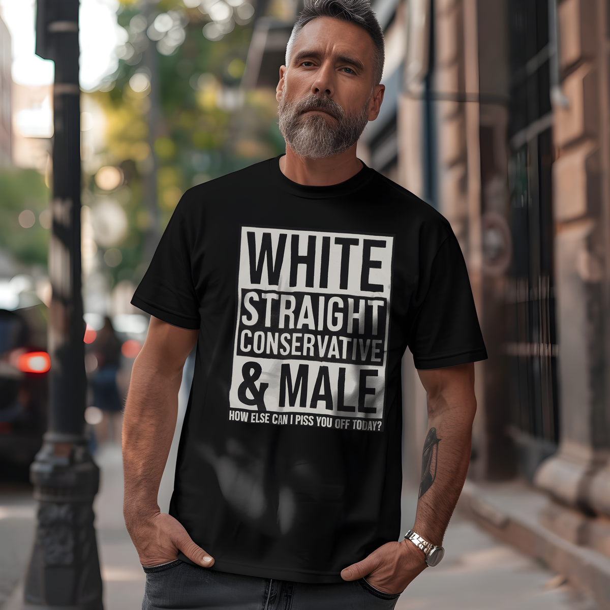 White, Straight and Conservative Unisex T-shirt |