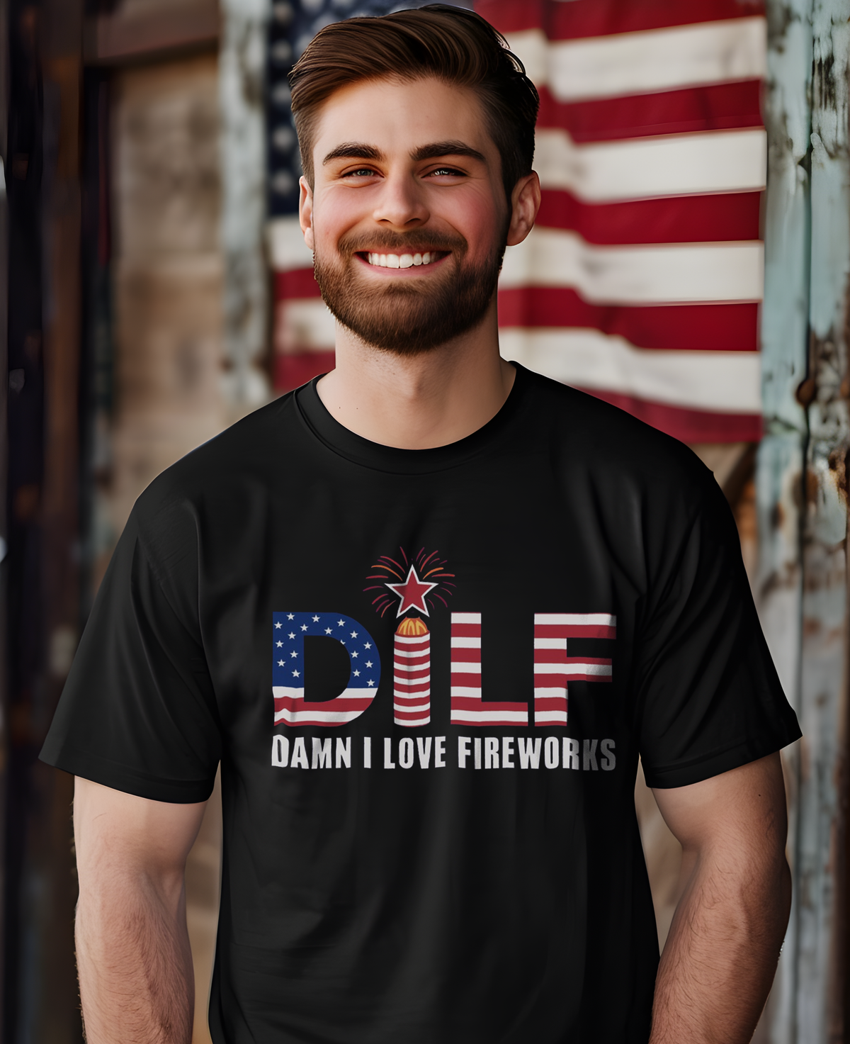 DILF - Damn I Love Fireworks T-Shirt